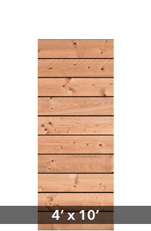 4′ x 10′ Aluminum Section, posts, and pads with Cedar Decking
