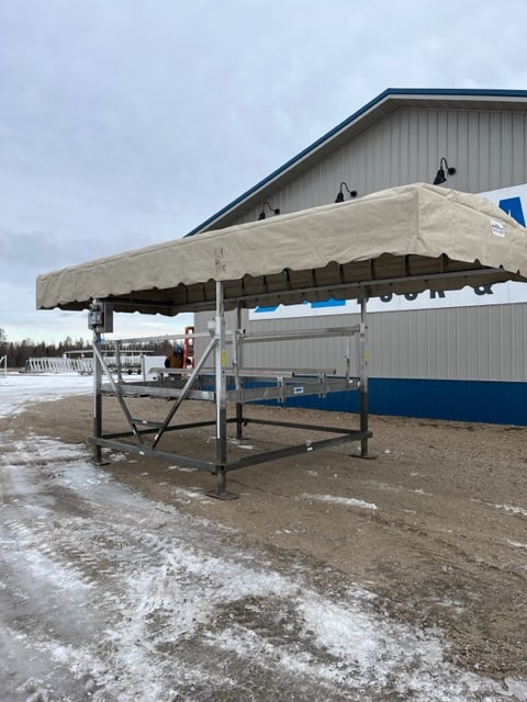 Stock # (2416) Daka Boat Lift with 26′ Canopy (One Year Old Lift) – $9,995